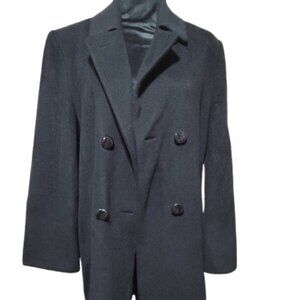 Pierrette Beautiful Long Cashmere Coat, Size 6 Petite - Made in Switzerland BL
